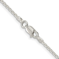 Sterling Silver Rhodium-plated 1.7mm Diamond-cut Round Spiga Chain