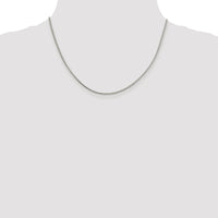 Sterling Silver Rhodium-plated 1.7mm Diamond-cut Round Spiga Chain