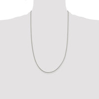 Sterling Silver Rhodium-plated 1.7mm Diamond-cut Round Spiga Chain