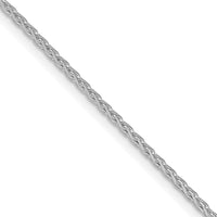 Sterling Silver Rhodium-plated 1.7mm Diamond-cut Round Spiga Chain