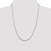 Sterling Silver 2.85mm Diamond-cut Round Spiga Chain