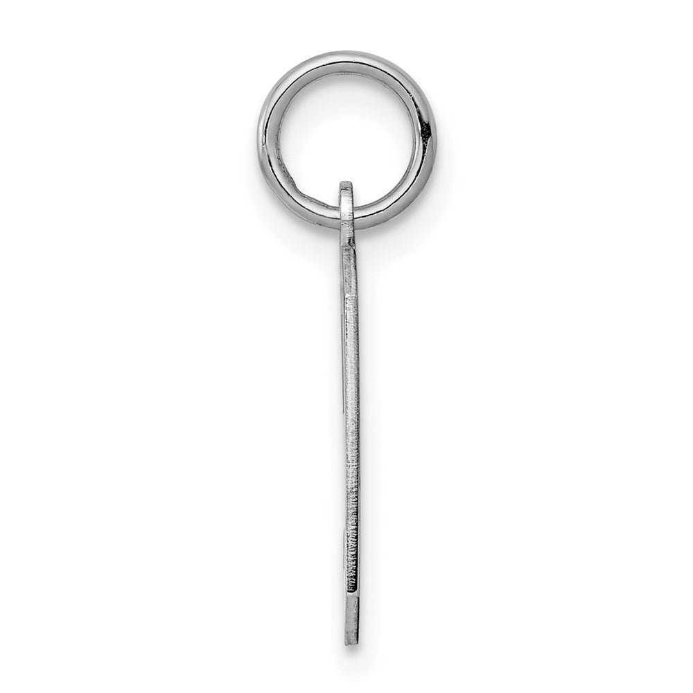 Sterling Silver/Rhodium-plated Polished Number 9 Charm