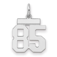 Sterling Silver/Rhodium-plated Polished Number 85 Charm