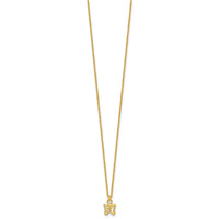 Sterling Silver Gold-pltd CZ Butterfly Post Earrings/ Necklace Set