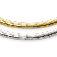 Sterling Silver Flash Gold-plate Reversible 5.75mm Cubetto Chain