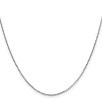 Sterling Silver .95mm Diamond-cut Round Box Chain w/2in ext.