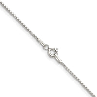 Sterling Silver .95mm Diamond-cut Round Box Chain
