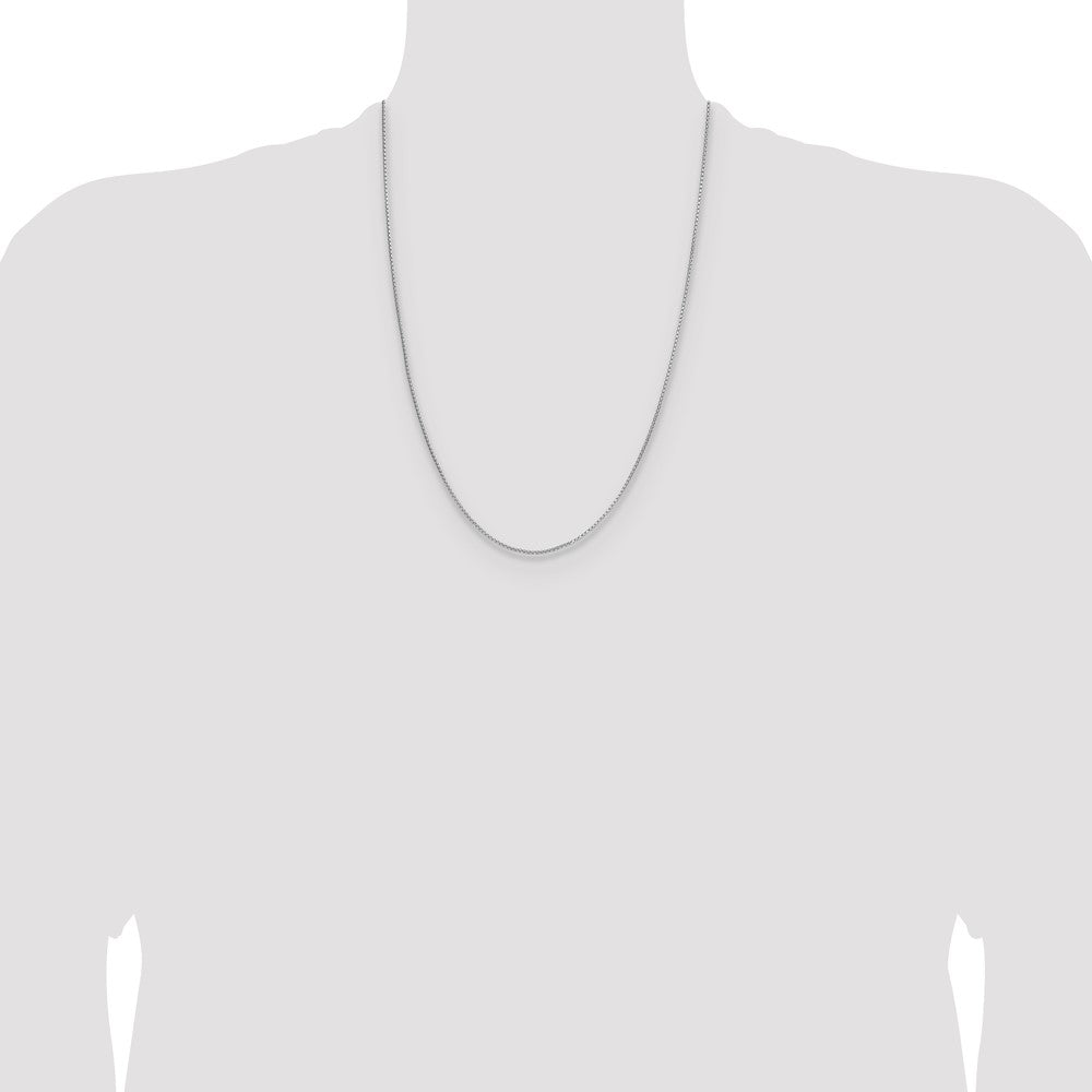 Sterling Silver .95mm Diamond-cut Round Box Chain