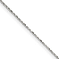 Sterling Silver .95mm Diamond-cut Round Box Chain w/2in ext.