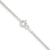 Sterling Silver Rhodium-plated 1.1mm Diamond-cut Round Box Chain