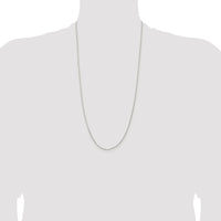 Sterling Silver Rhodium-plated 1.1mm Diamond-cut Round Box Chain