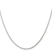 Sterling Silver 1.3mm Diamond-cut Round Box Chain