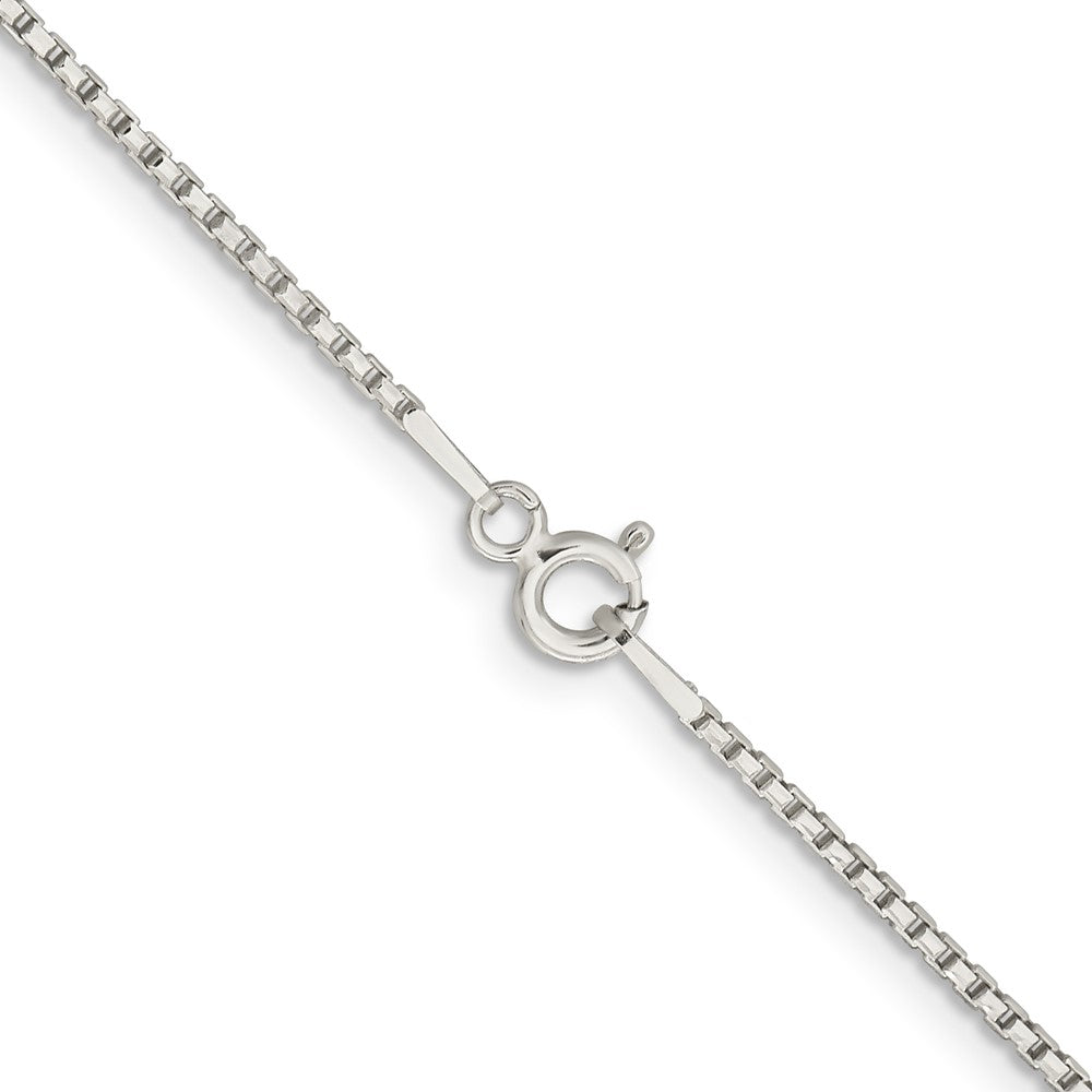 Sterling Silver 1.3mm Diamond-cut Round Box Chain