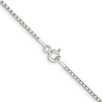 Sterling Silver Rhodium-plated 1.3mm Diamond-cut Round Box Chain w/2in ext.