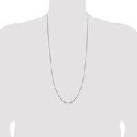 Sterling Silver Rhodium-plated 1.3mm Diamond-cut Round Box Chain
