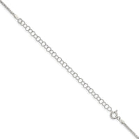 Sterling Silver 1.5mm Diamond-cut Round Box Chain w/4in ext.