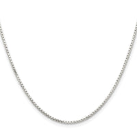 Sterling Silver Rhodium-plated 1.5mm Diamond-cut Round Box Chain w/2in ext.