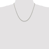 Sterling Silver Rhodium-plated 1.75mm Diamond-cut Round Box Chain