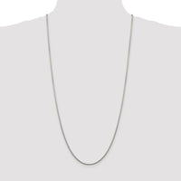 Sterling Silver Rhodium-plated 1.75mm Diamond-cut Round Box Chain