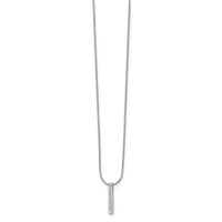 14kw 1/8ct Lab Grown Diamond VS/SI+ G+ Comp 18in Vertical Bar Necklace