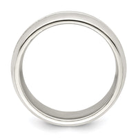 Sterling Silver 7mm Polished Fancy Band Size 12