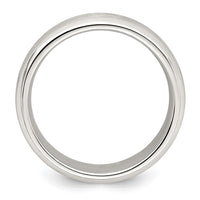 Sterling Silver 7mm Brushed Fancy Band Size 10.5