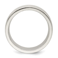 Sterling Silver 6mm Brushed Fancy Band Size 11