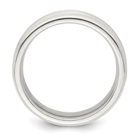 Sterling Silver 6mm Brushed Grooved Band Size 11.5