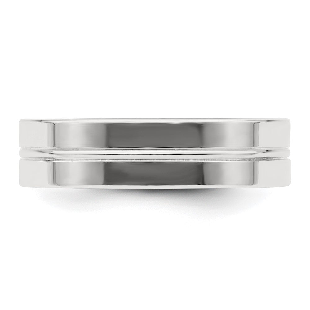 Sterling Silver 6mm Polished Fancy Band Size 9.5