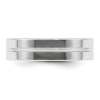 Sterling Silver 6mm Polished Fancy Band Size 7.5