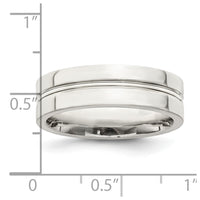 Sterling Silver 6mm Polished Fancy Band Size 10.5