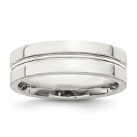 Sterling Silver 6mm Polished Fancy Band Size 9.5