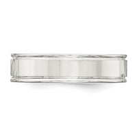 Sterling Silver 6mm Polished Fancy Band Size 7.5