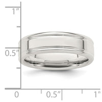 Sterling Silver 6mm Polished Fancy Band Size 9.5