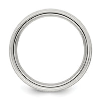 Sterling Silver 6mm Brushed Fancy Band Size 10.5