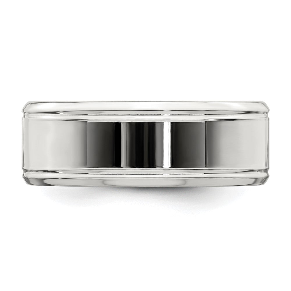 Sterling Silver 8mm Polished Fancy Band Size 10