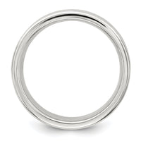 Sterling Silver 7mm  Polished Fancy Band Size 12.5