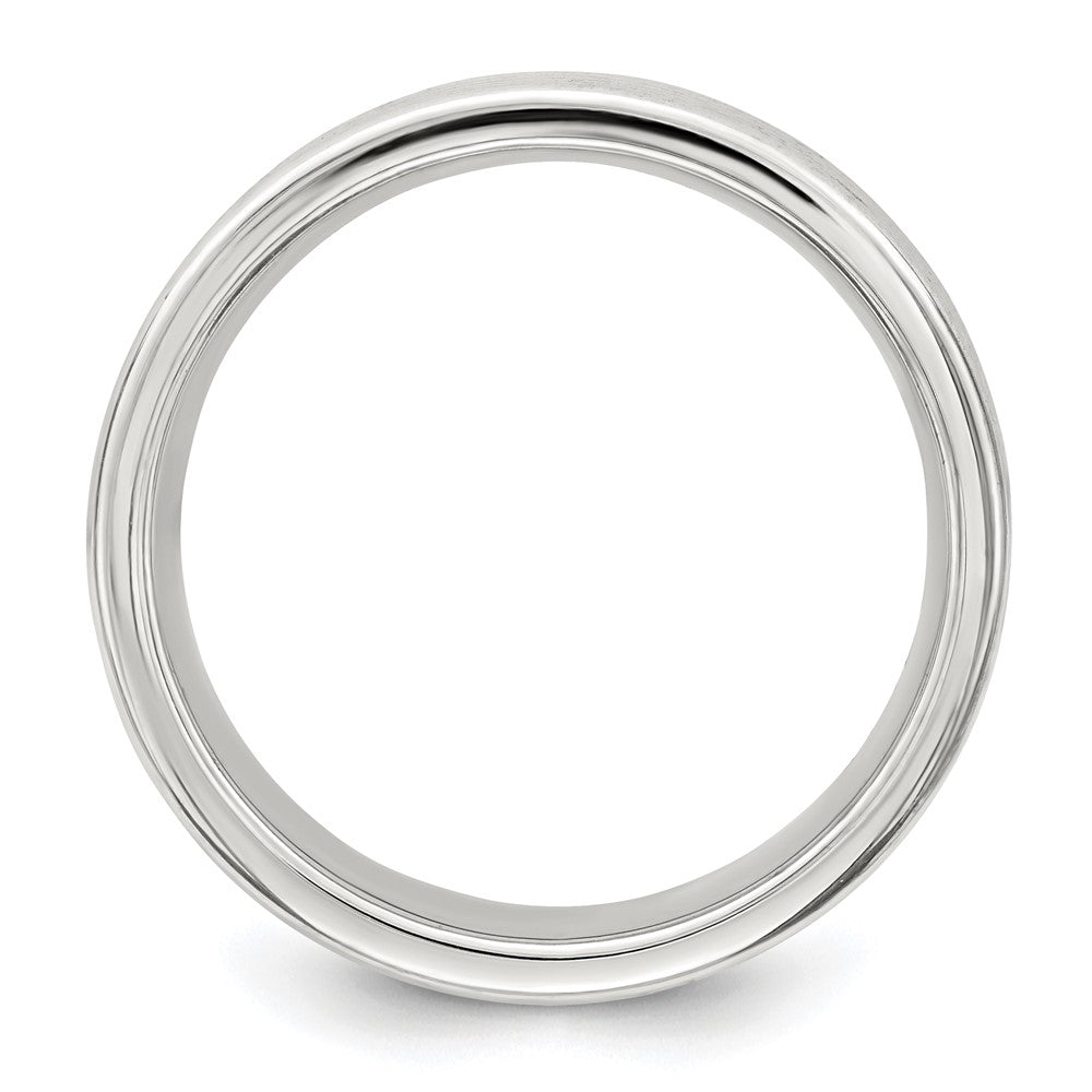 Sterling Silver 7mm  Polished Fancy Band Size 11