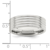 Sterling Silver 7mm  Polished Fancy Band Size 12.5