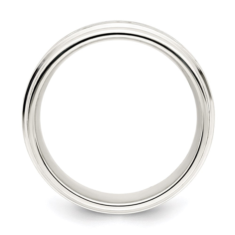 Sterling Silver 7mm Polished Intertwined Band Size 9