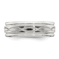 Sterling Silver 7mm Polished Intertwined Band Size 10.5