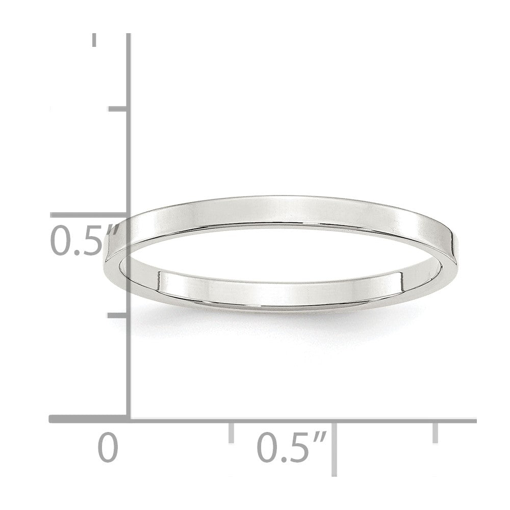 Sterling Silver 2mm Flat Size 4 Band