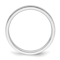 Sterling Silver Rhodium-plated 2mm Flat Size 9 Band