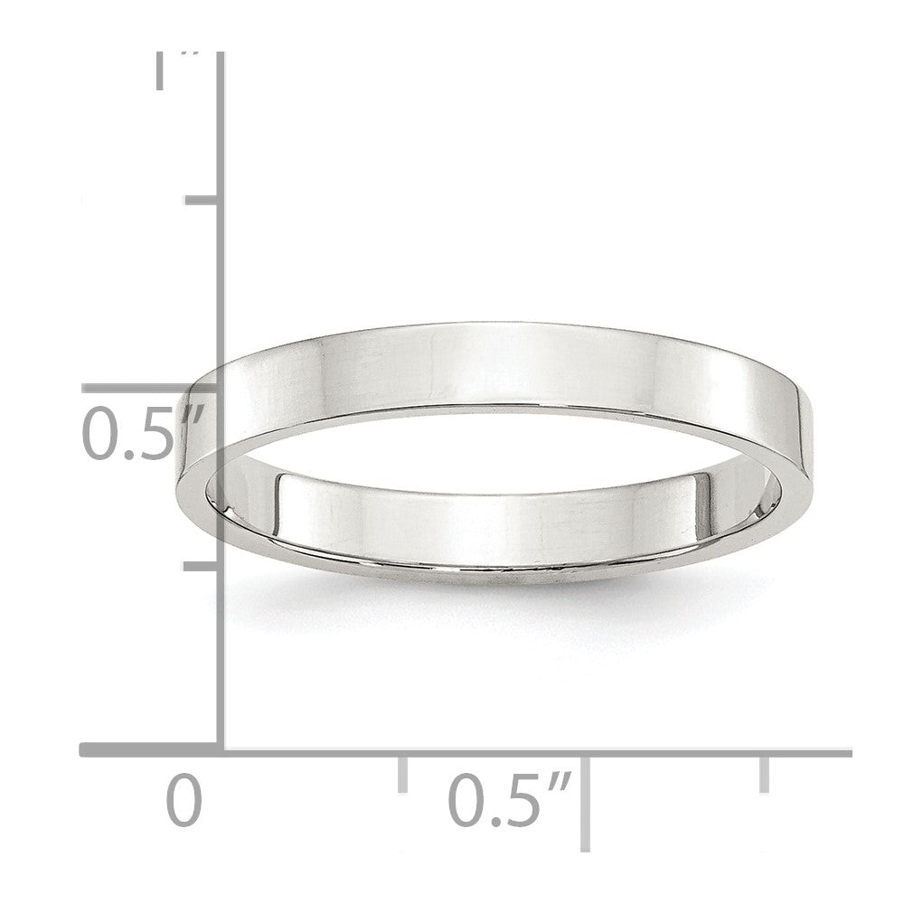 Sterling Silver 3mm Flat Size 8 Band