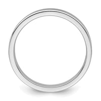 Sterling Silver Rhodium-plated 3mm Flat Size 11.5 Band