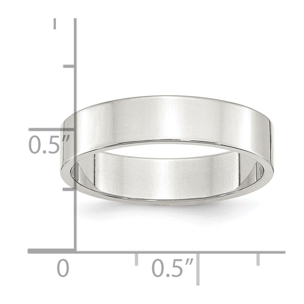 Sterling Silver 5mm Flat Size 6.5 Band