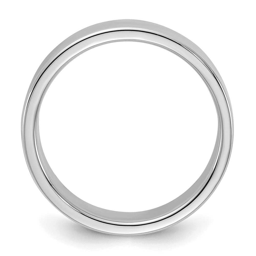 Sterling Silver Rhodium-plated 5mm Flat Size 4 Band