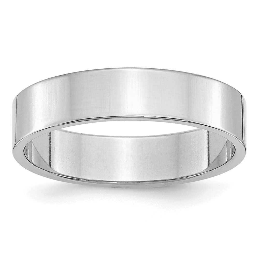 Sterling Silver Rhodium-plated 5mm Flat Size 11 Band