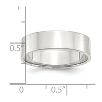 Sterling Silver 6mm Flat Size 10.5 Band