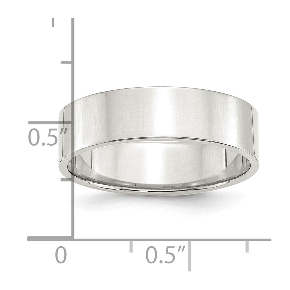 Sterling Silver 6mm Flat Size 13.5 Band